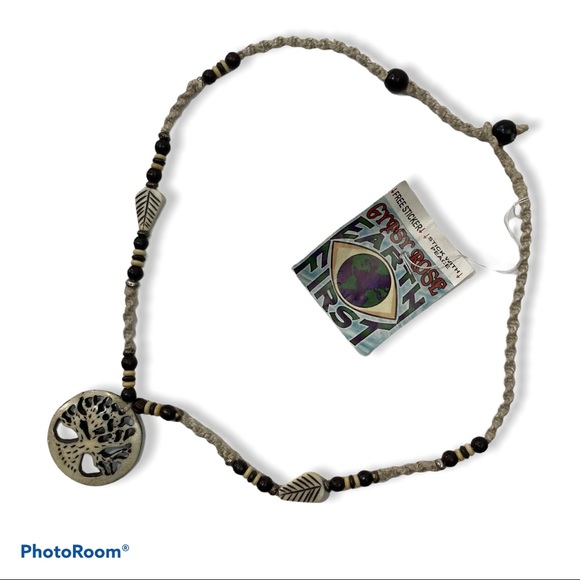 Gypsy Rose Earth First Carved Tree Boho Necklace - Picture 4 of 9